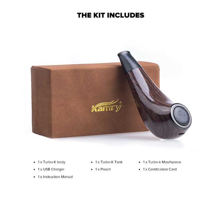 Kamry Turbo K Vape Pipe Kamry Turbo K Pipe Vape Kit 1000mAh